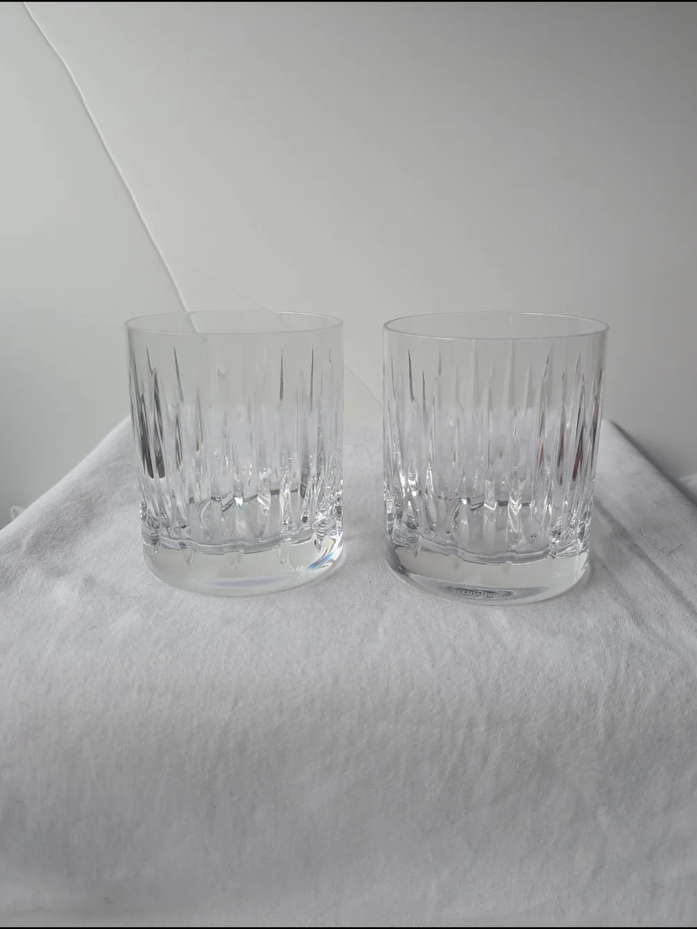 Reed & Barton  Soho Crystal Cut Double Old Fashioned Glasses - Clear (Set of 2)
